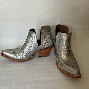 Ariat Silver Cowboy Booties size 8.5